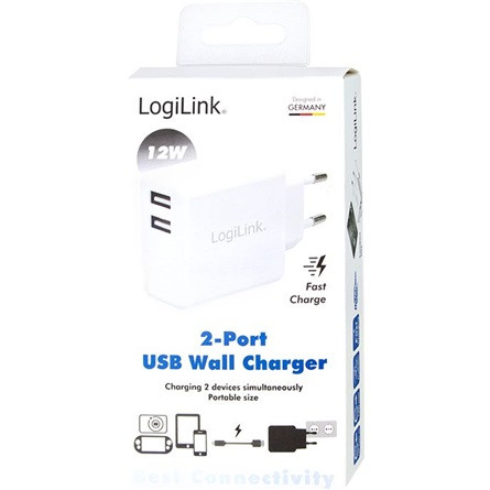LogiLink PA0210W 12W univerzális hálózati töltő adapter