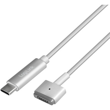 LogiLink USB-C 3.2 Gen1 -> MagSafe2 M/M adatkábel 1.8m ezüst PD 87W