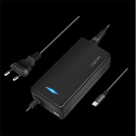 Logilink USB-C asztali töltő 2 eszközhöz, 1x USB-C PD és USB-A, 112 W