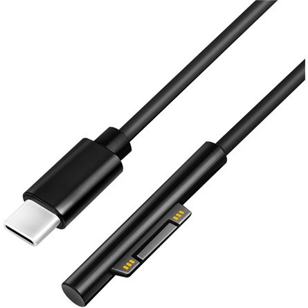 Logilink USB-C-kábel, USB-C/M   MS Surface/M (90 ), PD, fekete, 1,8 m
