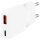 Logilink Dual-USB-C GaN töltő, 1x USB-C (PD), 1x USB-A (QC), 30 W, fehér