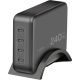 Logilink USB-C 240 W GaN töltő, 4x USB-C PD 3.1, 240 W, okos, fekete