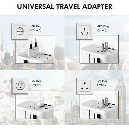 LogiLink PA0357 Travel 2500W univerzális hálózati töltő adapter fehér