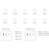 LogiLink PA0357 Travel 2500W univerzális hálózati töltő adapter fehér