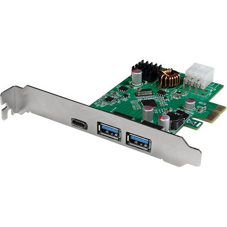 LogiLink PC0090 USB3.2 Gen1 A + USB-C PD 2+1-port PCIe x1 bővítőkártya ezüst