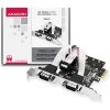 Axagon PCEA-S2N DB9 Serial 2-port PCIe x1 bővítőkártya ezüst