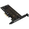 Axagon PCEM2-DC 2-port M.2 M.2 NVME PCIe x4 bővítőkártya fekete