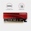 Axagon PCEM2-S 1-port M.2 NVME PCIe x16 bővítőkártya piros