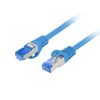 Lanberg patch kábel, Cat6a S/FTP LSZH CCA 0,5 m, kék