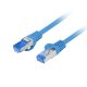 Lanberg patch kábel, Cat6a S/FTP LSZH CCA 0,5 m, kék