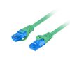 Lanberg patch kábel, Cat6a S/FTP LSZH CCA 0,5 m, zöld