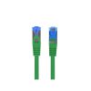 Lanberg patch kábel, Cat6a S/FTP LSZH CCA 0,5 m, zöld