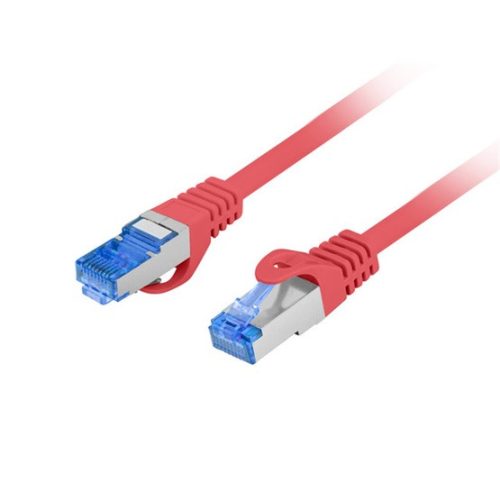 Lanberg patch kábel, Cat6a S/FTP LSZH CCA 0,5 m, piros