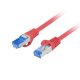 Lanberg patch kábel, Cat6a S/FTP LSZH CCA 0,5 m, piros
