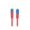 Lanberg patch kábel, Cat6a S/FTP LSZH CCA 0,5 m, piros