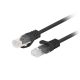 Lanberg patch kábel Cat6 UTP 0,25 m, fekete