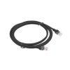 Lanberg patch kábel Cat6 UTP 2 m, fekete