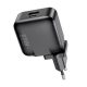 AWEI PD55-EU hálózati töltő USB+Type-C aljzat 65W, PD gyorstöltő, FEKETE