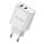 AWEI PD81-EU hálózati töltő USB+Type-C aljzat 22.5W, PD gyorstöltő, FEHÉR