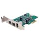 StarTech PCI-E x1 1+2 portos FireWire A FireWire B IO vezérlő