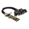 StarTech Serial RS232 DB9 16-port PCIe x1 bővítőkártya ezüst-fekete