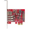 StarTech PCI-E x1 10/100/1000Mbps hálózati kártya low profile + 3 port USB 3.0