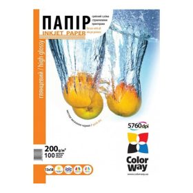   COLORWAY Fotópapír, magasfényű (high glossy), 200 g/m2, 13x18, 100 lap