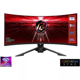   ASROCK PG34WQ15R3A Gaming Monitor 34" VA, 3440x1440, HDMI/Displayport, 2xUSB 3.0, 165Hz, HDR, Hajlított