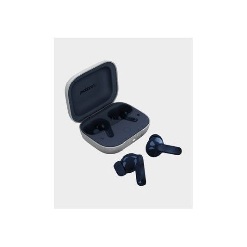 MOTOROLA BUDS Bluetooth fülhallgató SZTEREO v5.3, vízálló + töltőtok, SÖTÉTKÉK