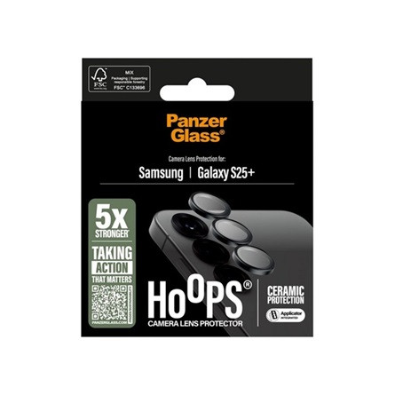 Panzerglass Samsung S25 Plus PANZERGLASS HOOPS CERAMIC kameravédő üveg 9H + segédkeret ÁTLÁTSZÓ