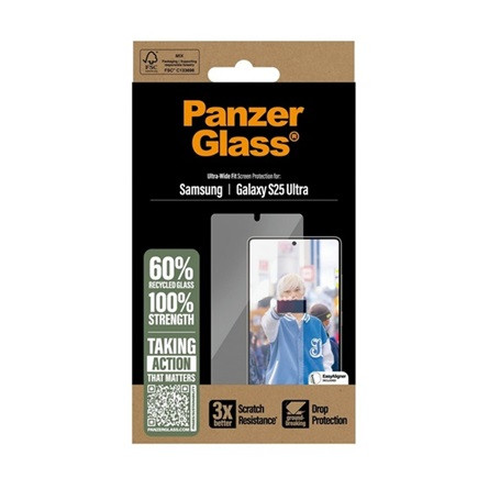 PANZERGLASS Samsung S25 Ultra PANZERGLASS képernyővédő üveg 3D, 9H, ÁTLÁTSZÓ