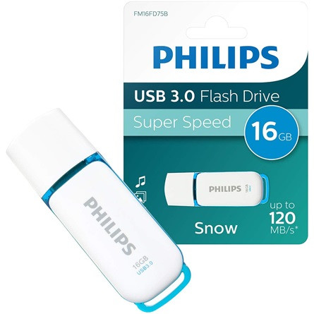 Philips 16GB Snow USB 3.0 pendrive BOX fehér-kék