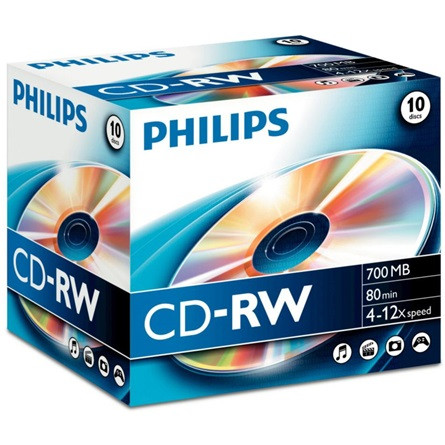 Philips CD-RW80 CD-RW újraírható CD lemez 700MB