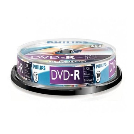 Philips DVD-R47CBx10 Cake DVD-R írható DVD lemez 4,7GB 10db