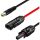 Logilink Napelemes adapter kábel, DC7909/M - 2x MC4/MF, CU, fekete/piros, 0,3 m