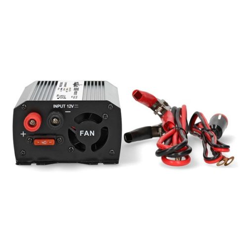 Nedis PIM30012FGY 12V DC - 230V AC inverter, 300W, csatlakozás: szivargyújtós, akku csipesz