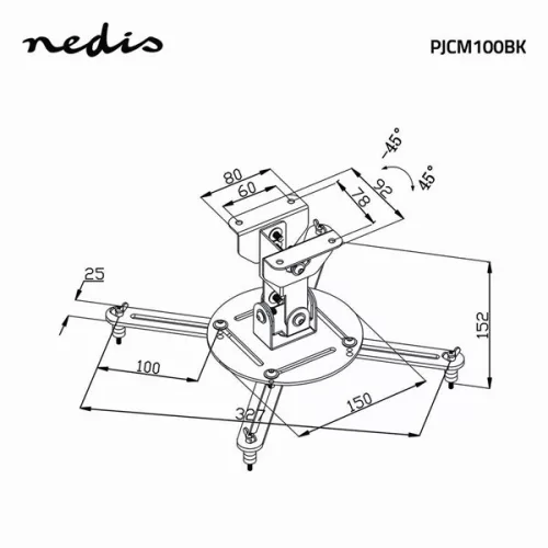 Nedis projektor tartó konzol