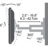 SBOX PLB-3644-2 32"-55" monitor TV fali tartó fekete