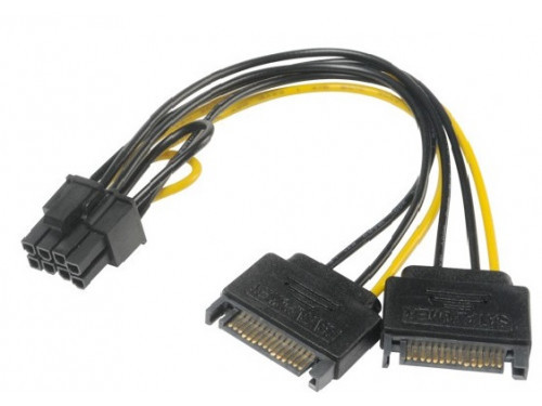 2 x SATA - PCIe 6+2 PIN átalakító (új)