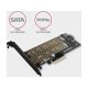 PCIe kártya NVMe/SATA M.2 Axagon PCEM2-D (új)