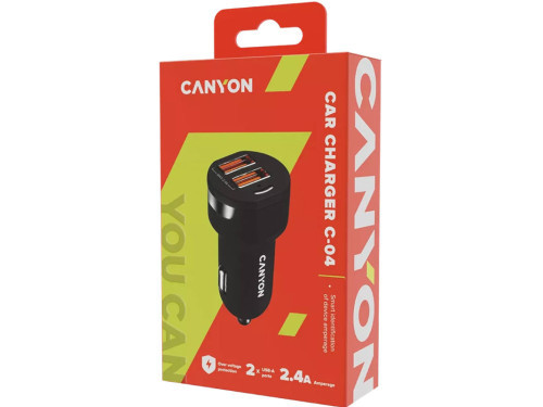 Autós töltő 2.4A Canyon CNE-CCA04 (új)