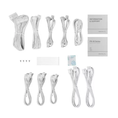 DeepCool Tápegység 750W - PN750-M WH (80 Plus Gold, ATX3.1, PCI-E 5.1, Aktív PFC, Full moduláris, 12cm, fehér)