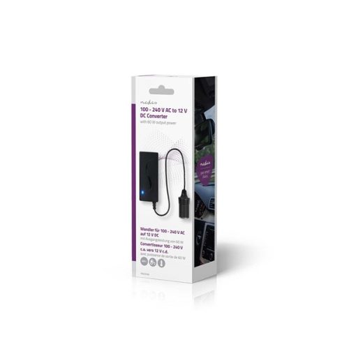 Nedis POCO100 tápegység 230V AC - 12V DC, 60W, 5A, szivargyújtó kimenet