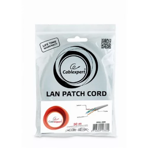 Gembird RJ45 CAT6 UTP - RJ45 CAT6 UTP M/M adatkábel 30m szürke