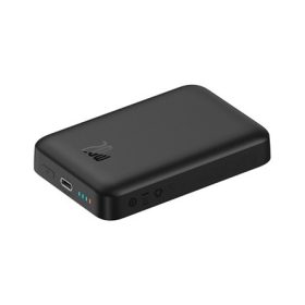   BASEUS MAGNETIC MINI OS vésztöltő Type-C aljzat 10000mAh, MagSafe + Type-C kábel, FEKETE