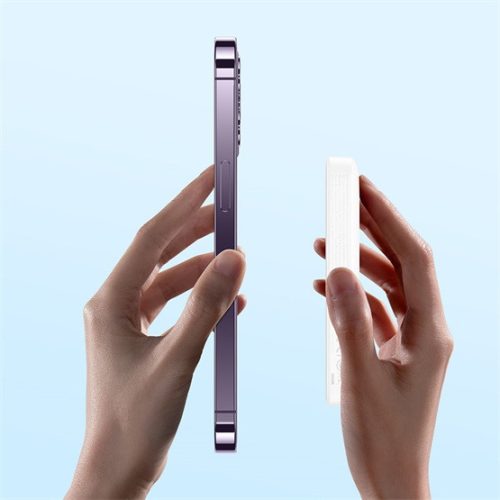 BASEUS MAGNETIC MINI OS vésztöltő Type-C aljzat 10000mAh, MagSafe + Type-C kábel, FEHÉR