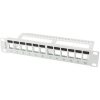 Lanberg Üres patch panel 12 port 1U 10" tehermentesítővel, szürke