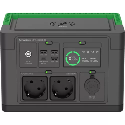 APC Schneider OffGrid Portable Power Station 330, 332Wh Li-ion, Sinewave