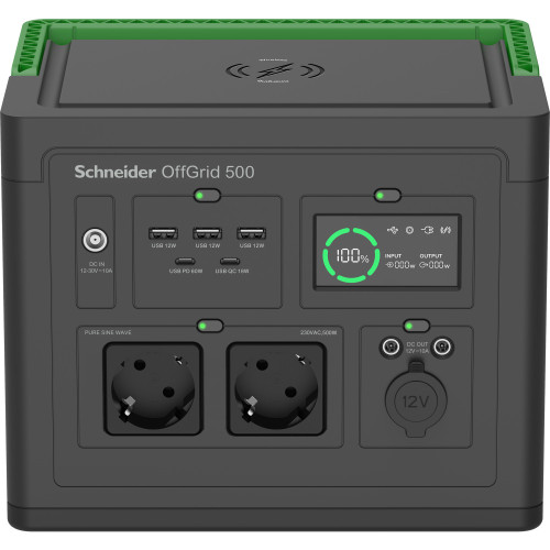 APC Schneider OffGrid Portable Power Station 500, 517Wh Li-ion, Sinewave