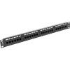 Lanberg Patch panel 24 port 1U 19" CAT.5e fekete